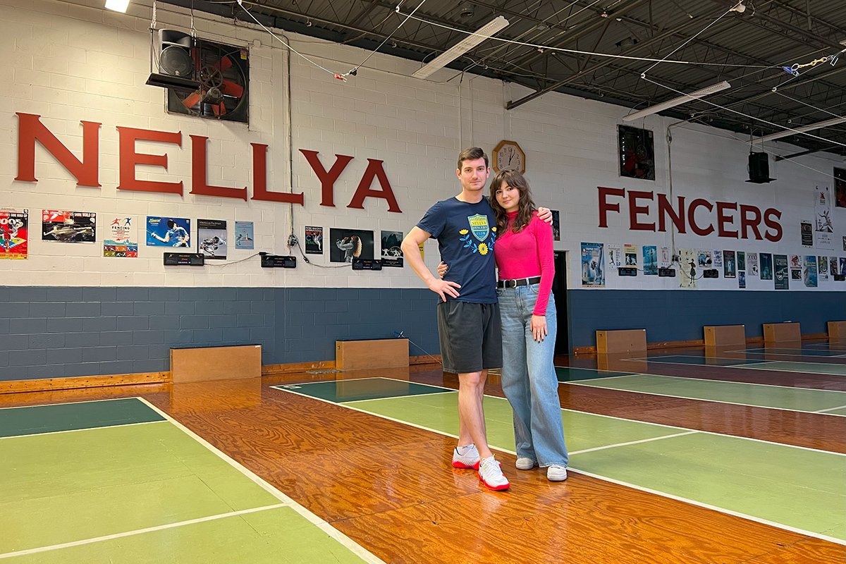 Илья и Алла Андреевы в клубе Nellya Fencers. Фото: Елизавета Кирпанова / специально для «Новой-Европа»