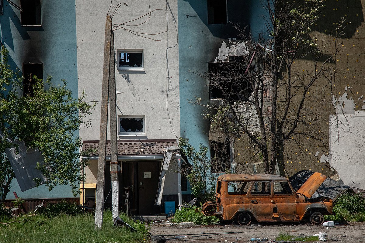 Разрушения от обстрелов в Козинке Белгородской области, май 2024 года.